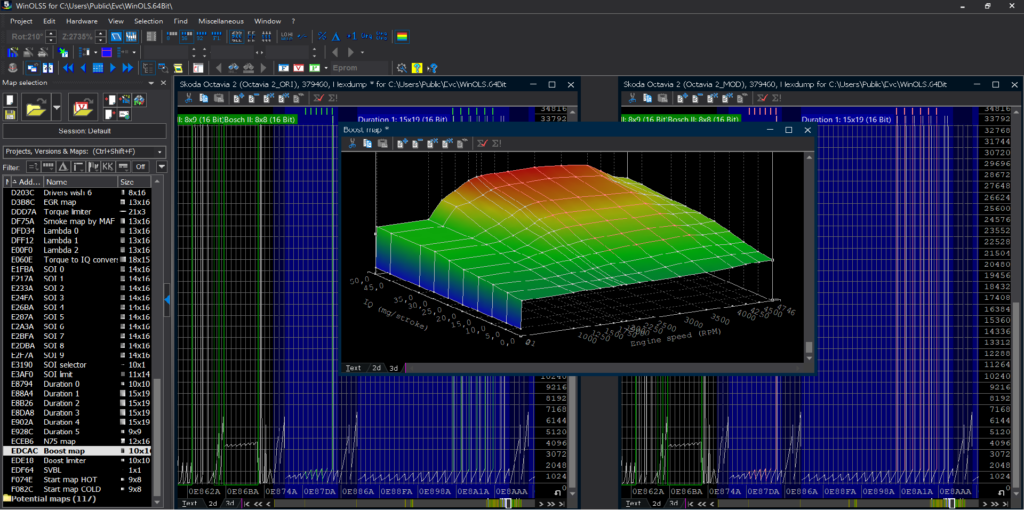 Chiptuning Files Chip Tuningfiles Kennfeldoptimierung Graph